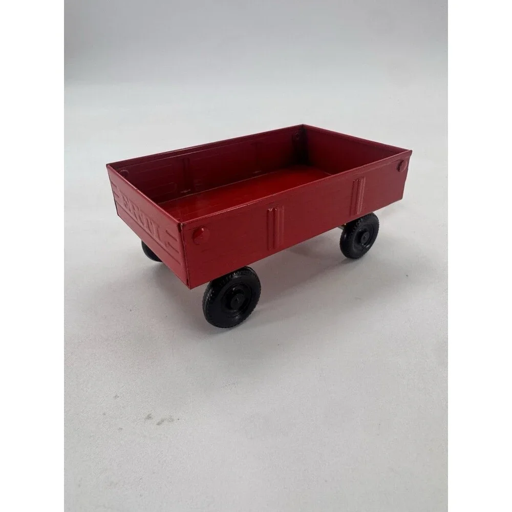 Vintage 1970s ERTL Pressed Steel Toy Red Farm Wagon Model 74-7650, 1/32 Scale